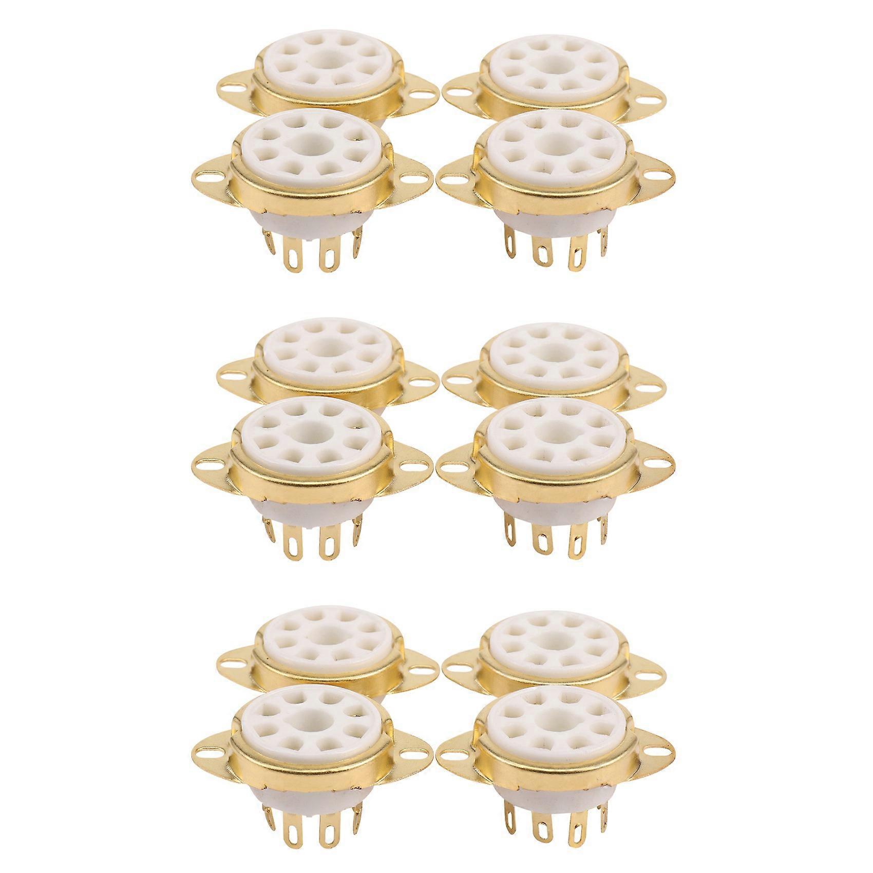 12PC 8 Pin Ceramic Socket Tube Top Vacuum Octal Value for KT88 EL34 6V6 6650 274B