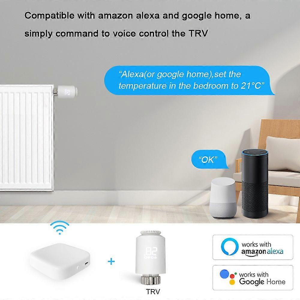 Tuya Zigbee Thermostatic Radiator Valves Intelligent Wireless Mobilephone App Control Home Heating Thermostat Temperature Controller Radiator Thermost