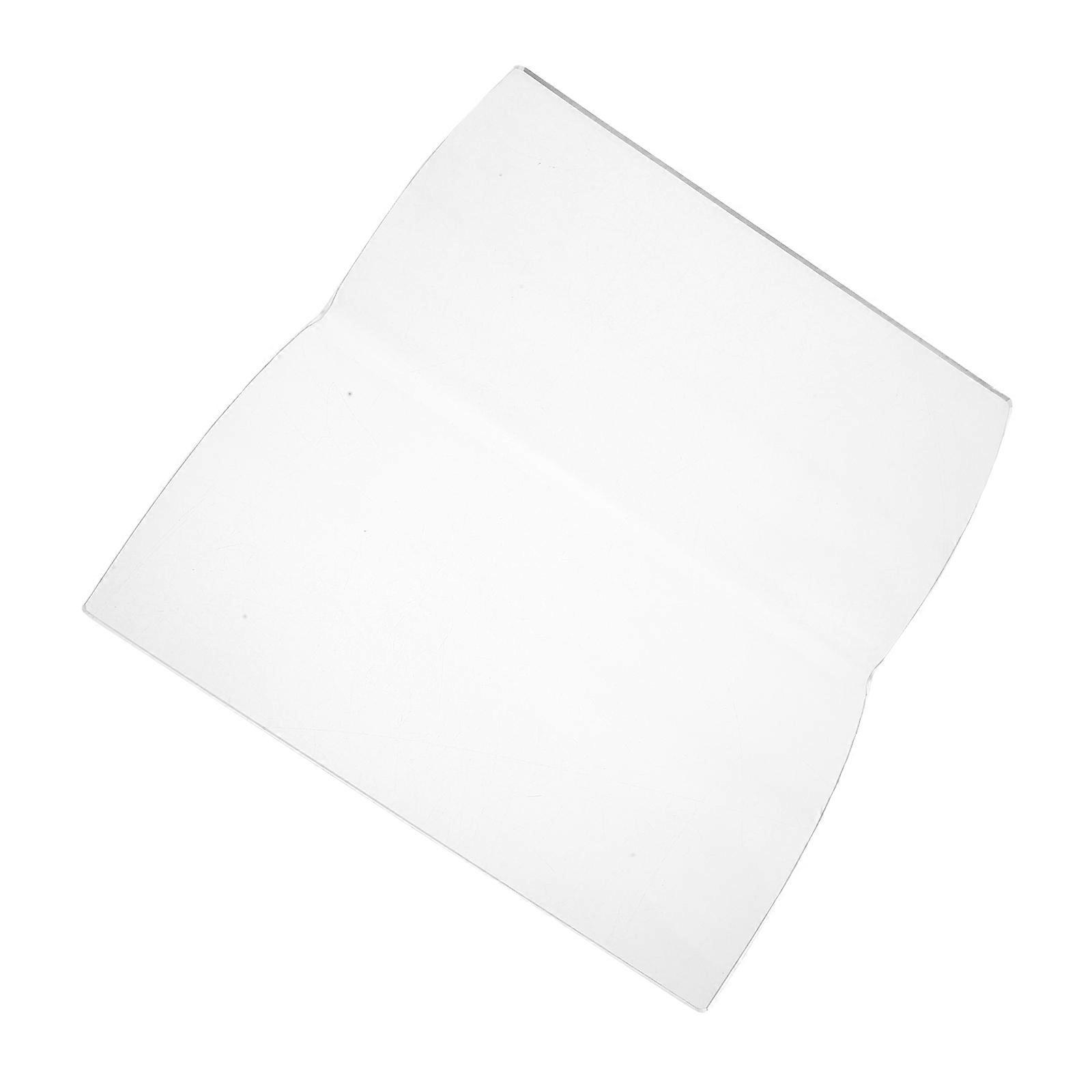 Clear Acrylic Table Paperweight Fan Shaped for Office Desk