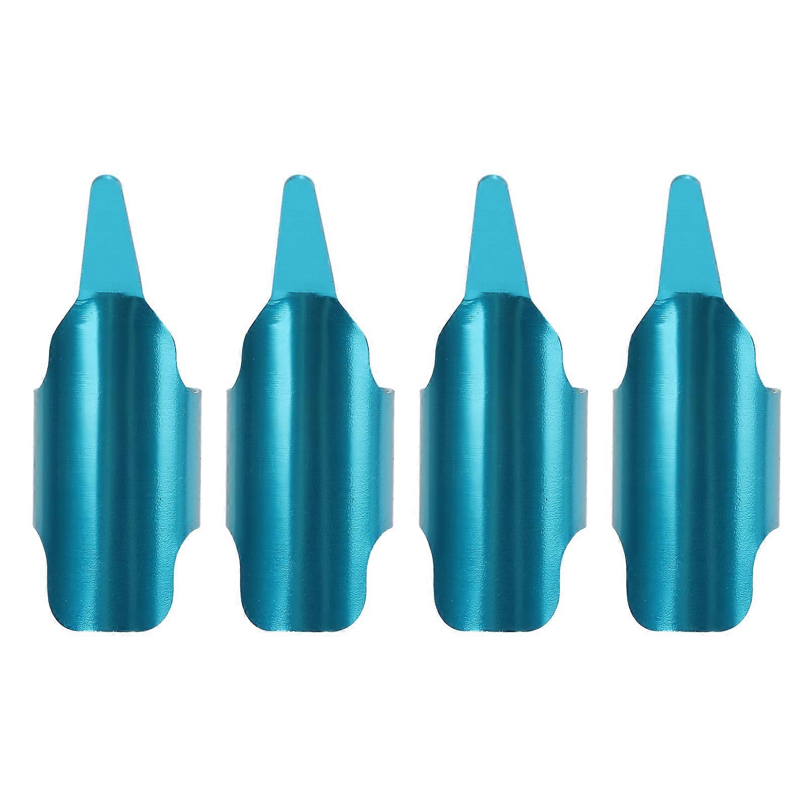 Lot de 4 dés à coudre ergonomiques, sûrs et pratiques, en alliage d'aluminium, pour couture à la main