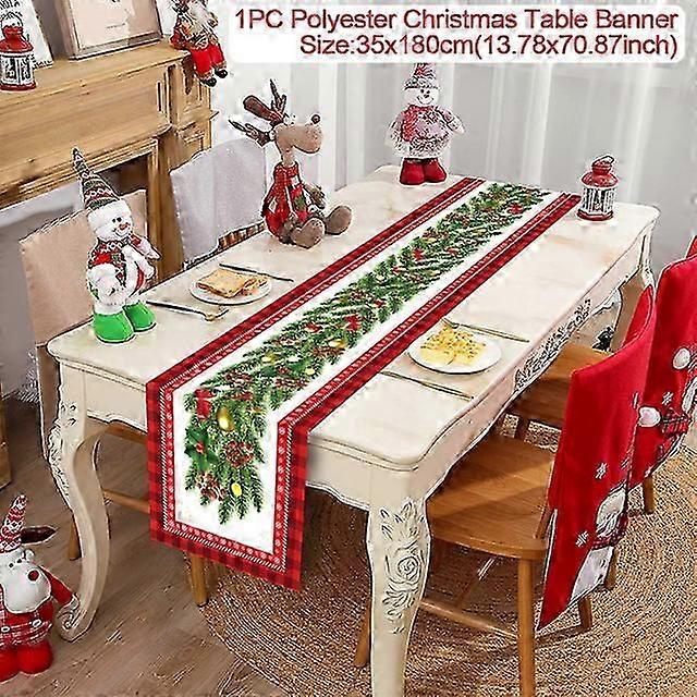 Christmas Table Runner Merry Christmas Decorations For Home 2025 Navidad Noel Xmas Gift Cristmas Tablecloth New Year 2025