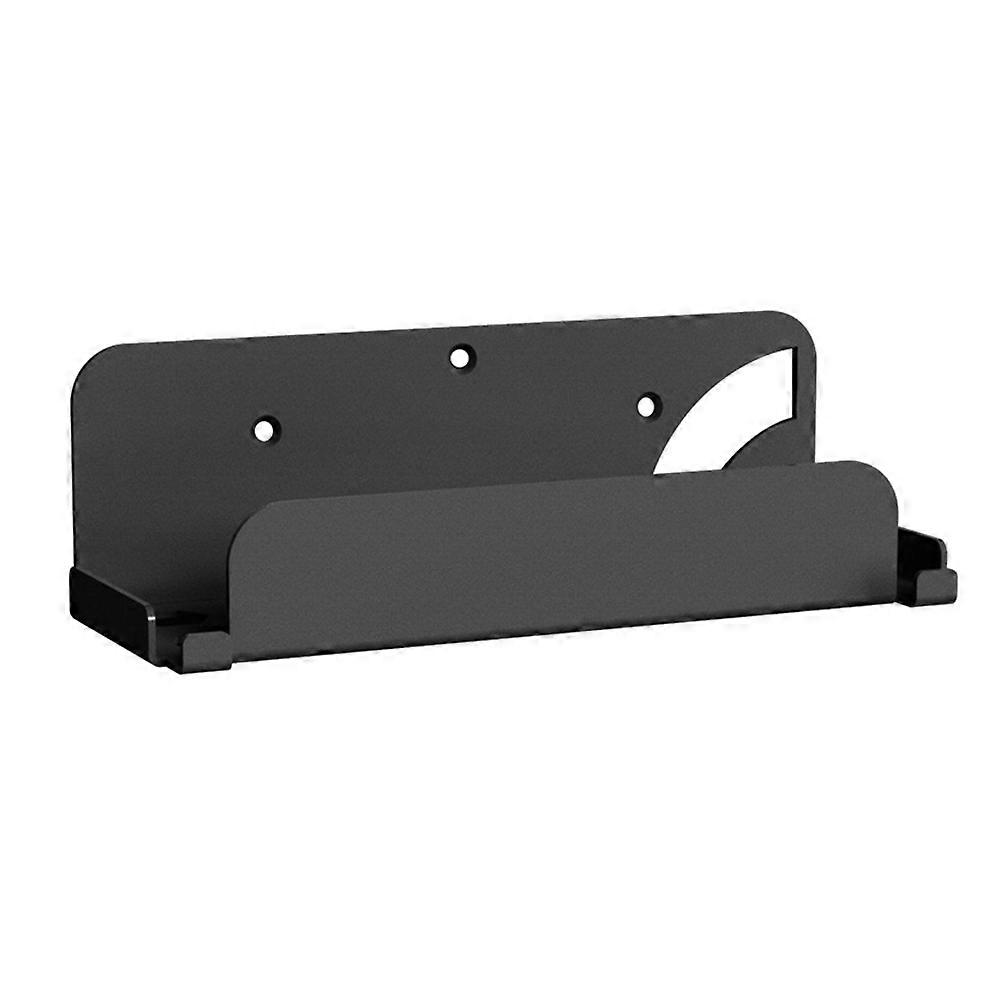 Wall Mount Shelf Game Console Shelf for Storing Black Steel Small Wall Rack