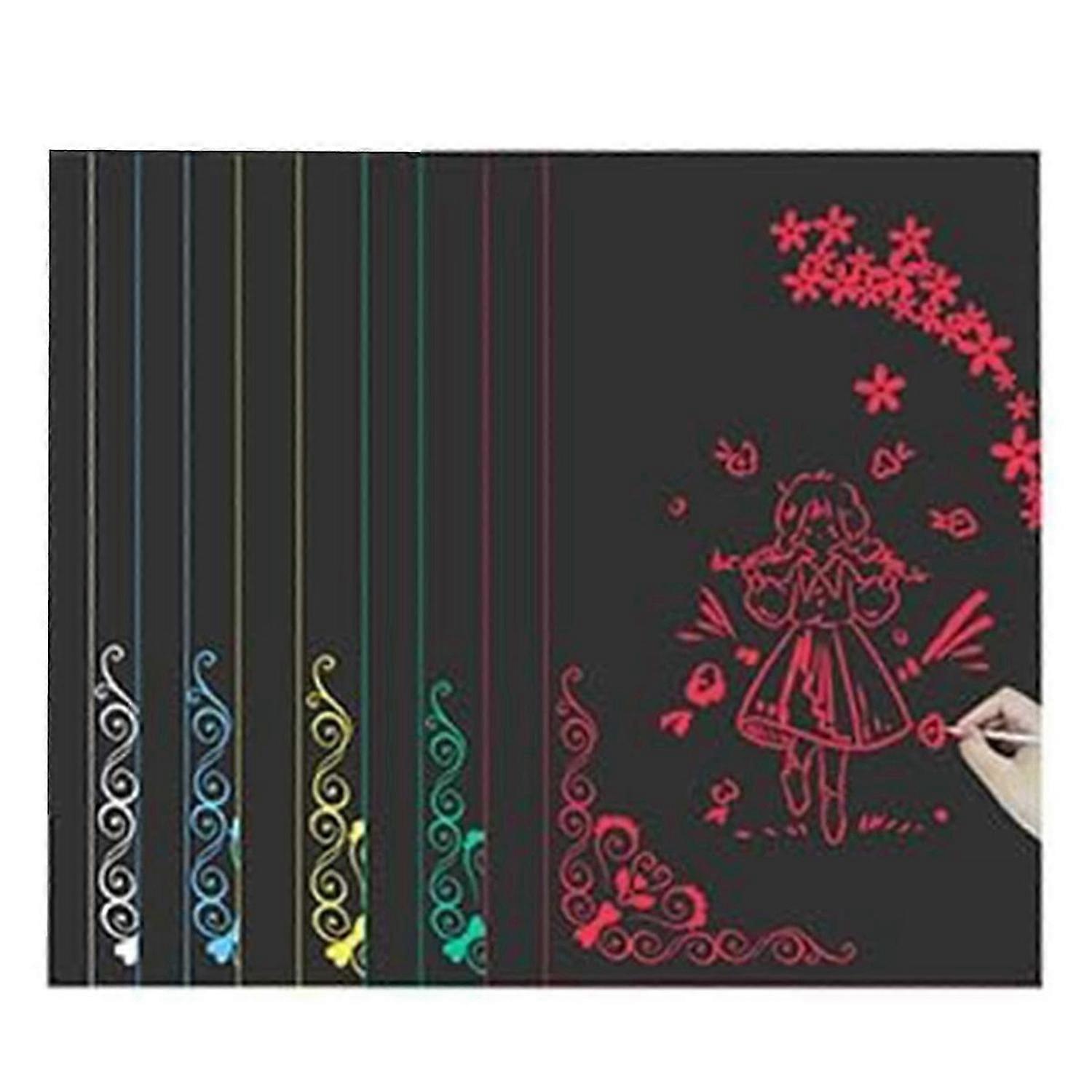 A4 Rainbow Scratch Paper, 50 Sheets for Scratch Art