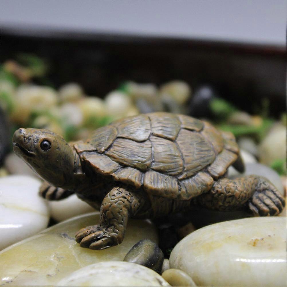 Mini Turtle Ornament for Decor 5Pcs Resin Figurines Garden Set