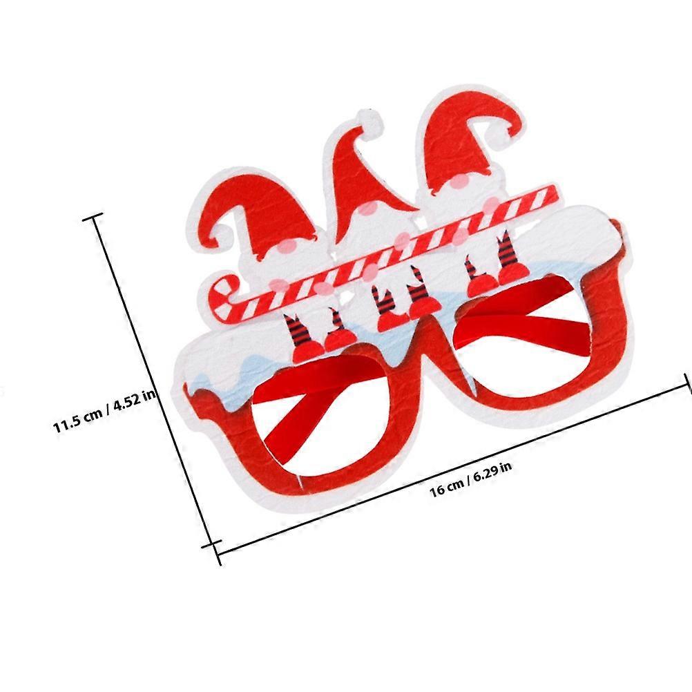 Christmas Glasses Frames Party Decorative Glasses for Decor 6Pcs