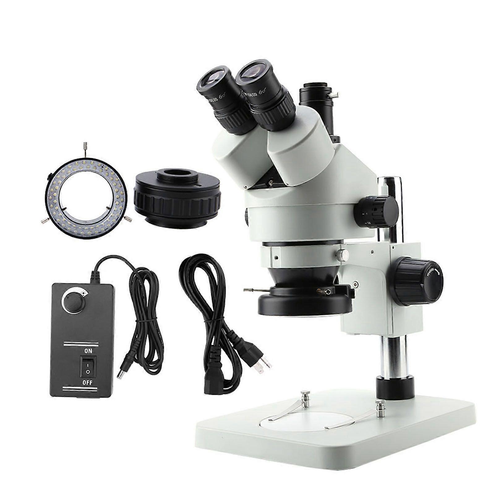 Trinocular Magnification Stereo Zoom Microscope WF10X/20mm Eyepieces