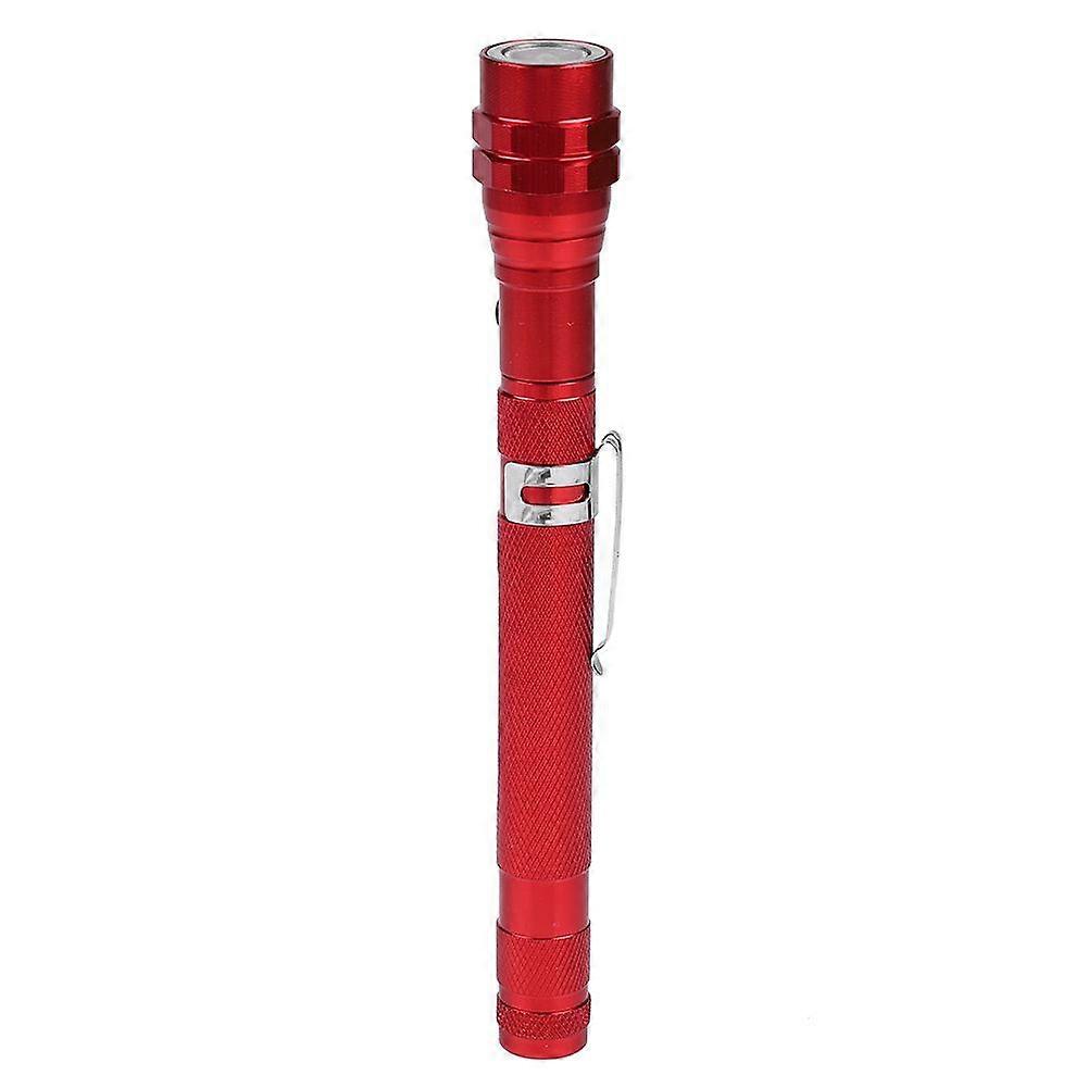 Multi function Mini Flexible Telescopic LED Flashlight Rotatable Torch with Magnetic End (Red)