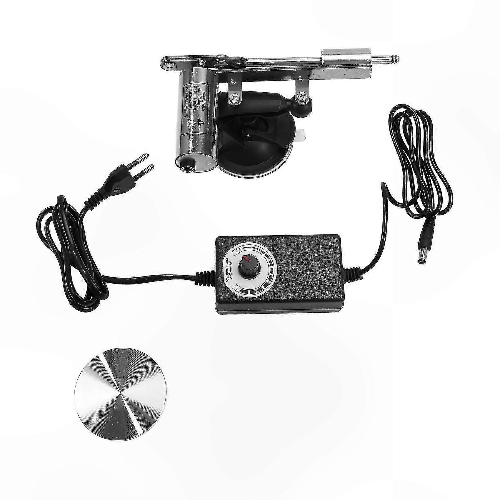 DC Motorized Linear Actuator with 60mm Mounting Plate, 45mm Stroke, High Thrust Reciprocating Mechanism, Adjustable Speed, EU Plug-Compatible