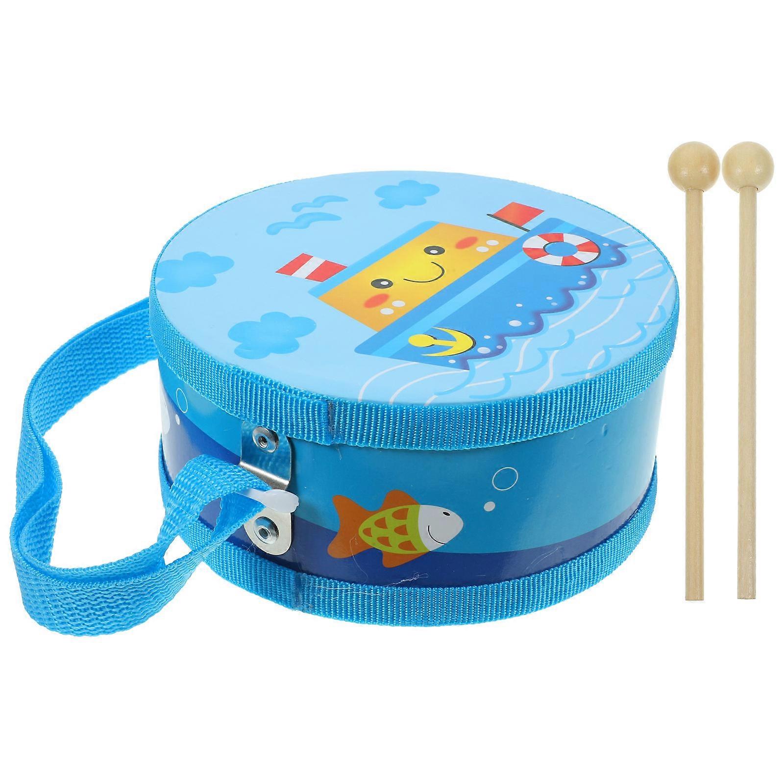 Wood Drum Instrument Hand Percussion for Kids with Drum Stick 4Sets