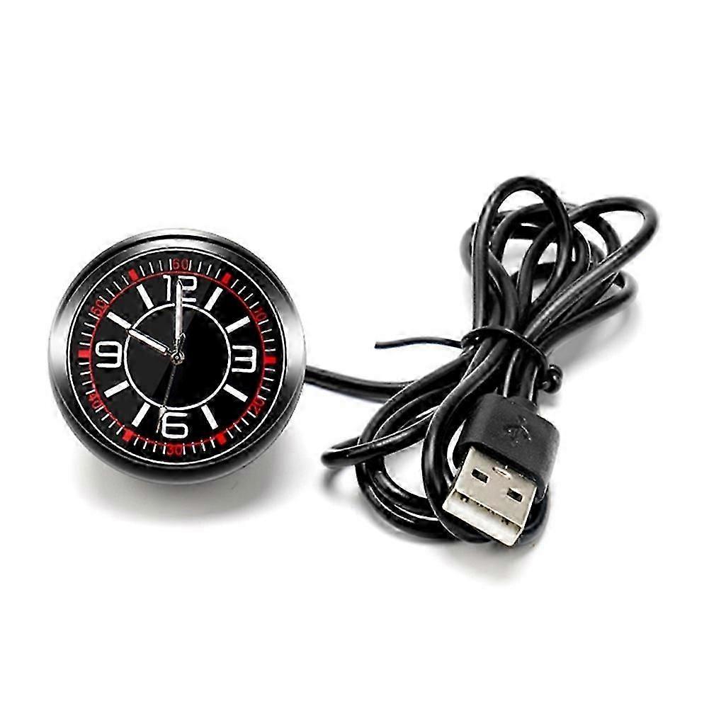Car Dashboard Clock Universal Quartz Luminous Clock Glass Mirror Car Stick-on Clock Watch Automotive Accessories Watch Fit For Car