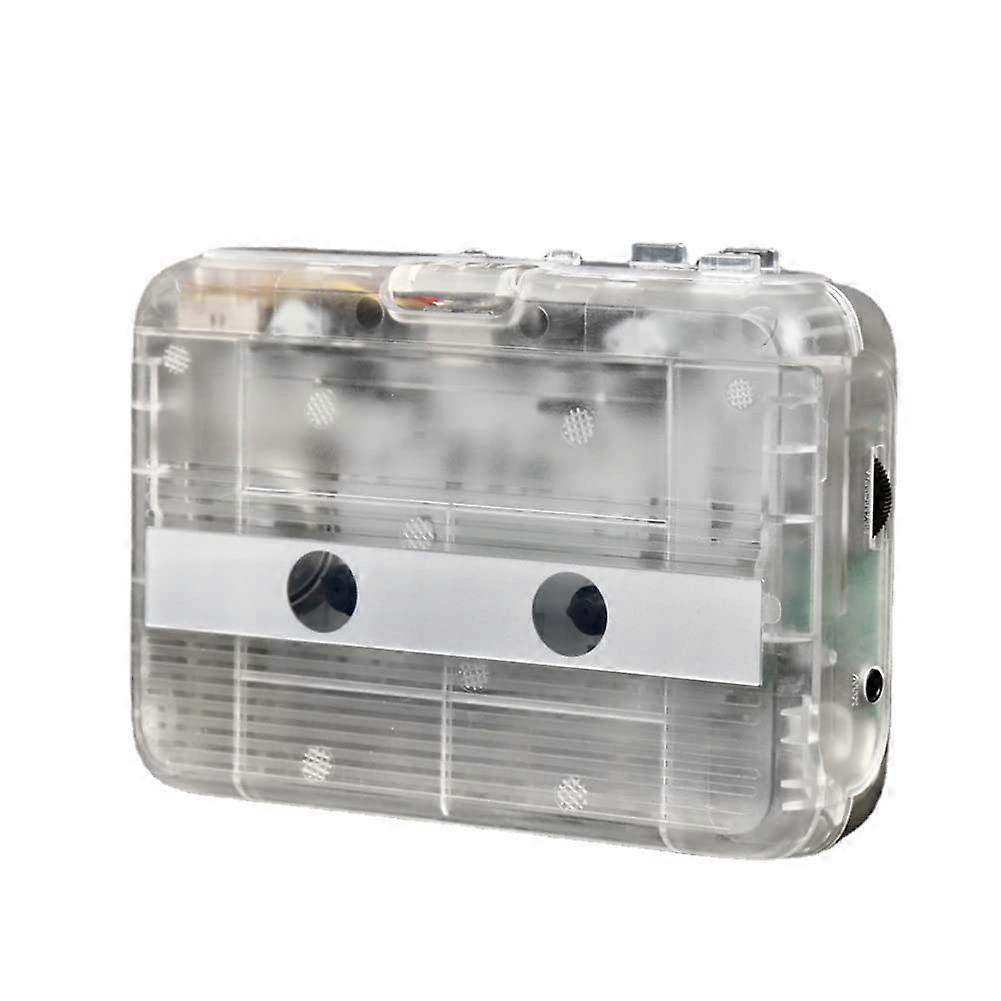 Bluetooth/Tape Player HiFi Portable Tape Player And Recorder With BuiltIn Speaker And Microphone FM Radio Transparent Case