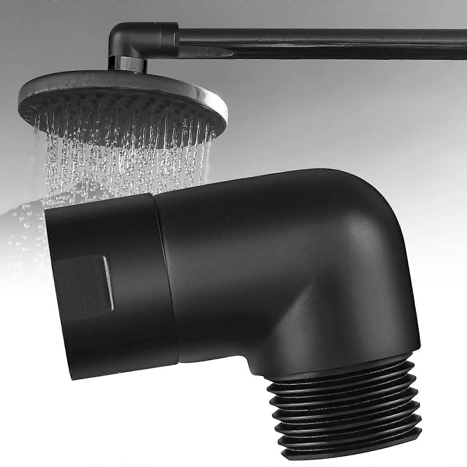 Shower Elbow Adapter For Hand Shower, 90Degree Arm Adapter, Shower Head Extension, Arm Extension, Black, 1 Pc