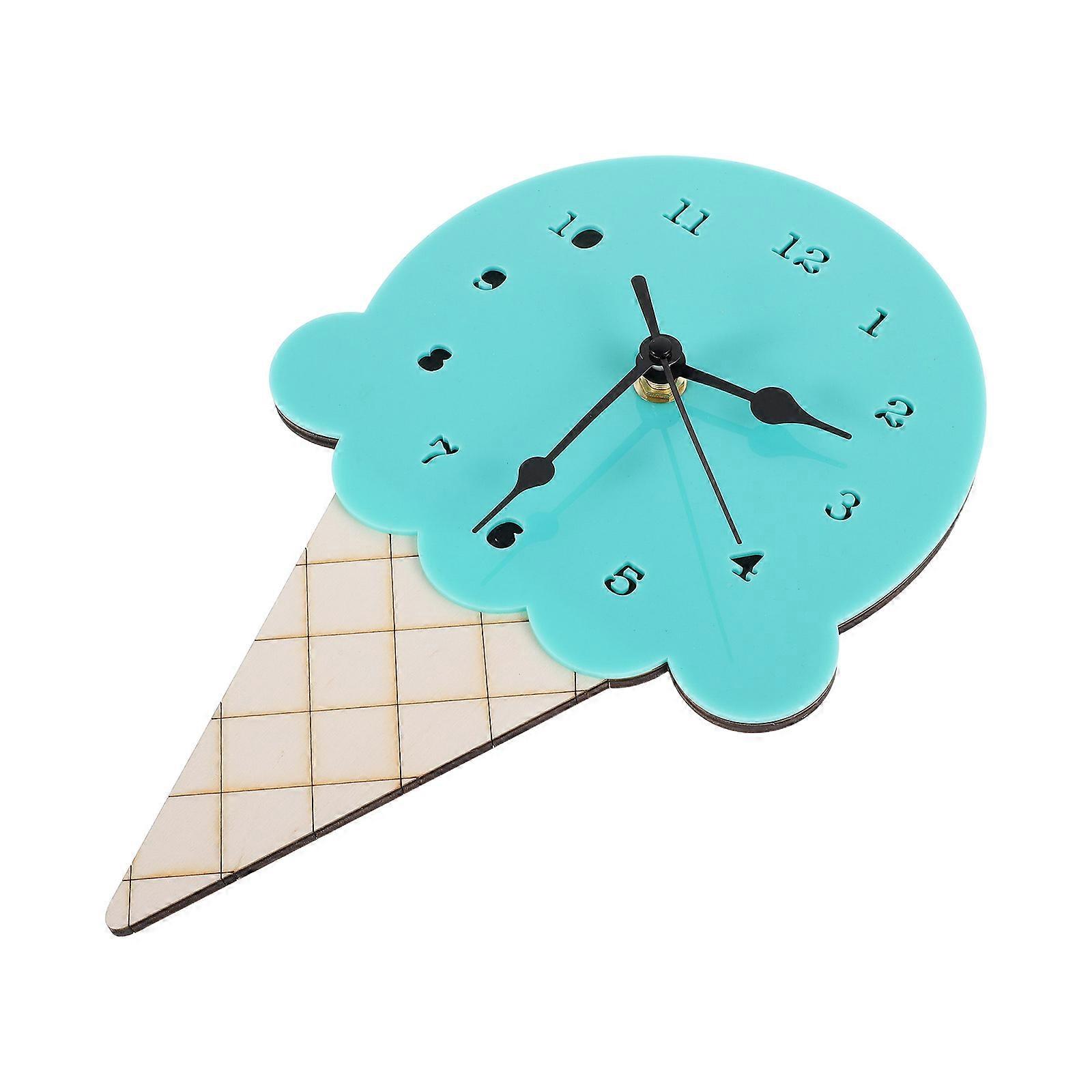 Wooden Clock Silent Decorative 2Pcs Hanging Wall Clock