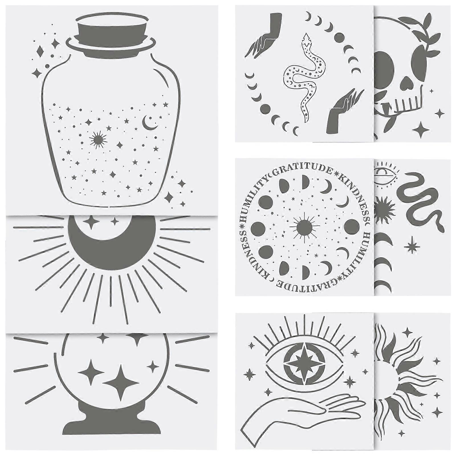 DIY Stencils Painting Stencils for Painting 9Pcs Drawing Tools