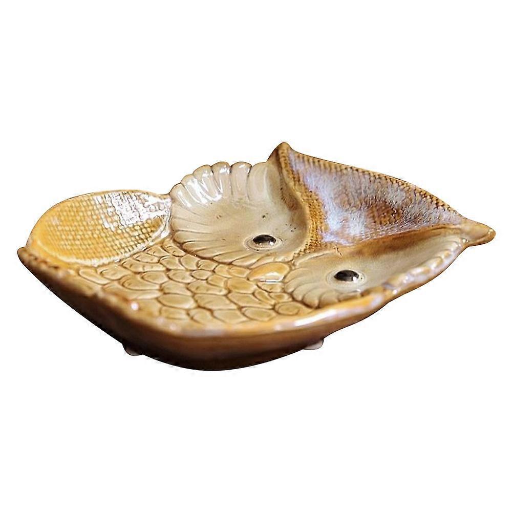 Ceramic Dessert Plate for Food Serving with 4Pcs Key Storage Tray