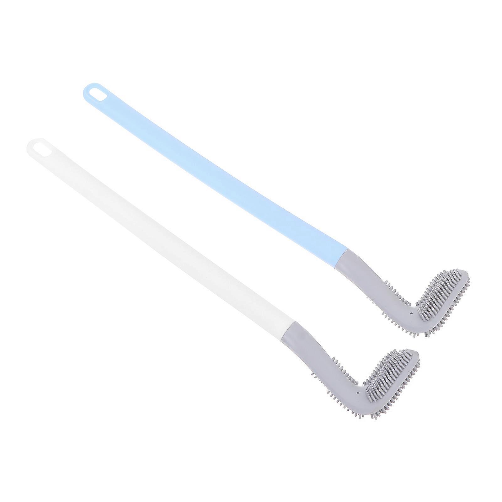 Creative Bathroom Cleaner 2Pcs Wall-Mountable Toilet Scrubber with Anti-Slip Handle for Household Users and Office Cleaning