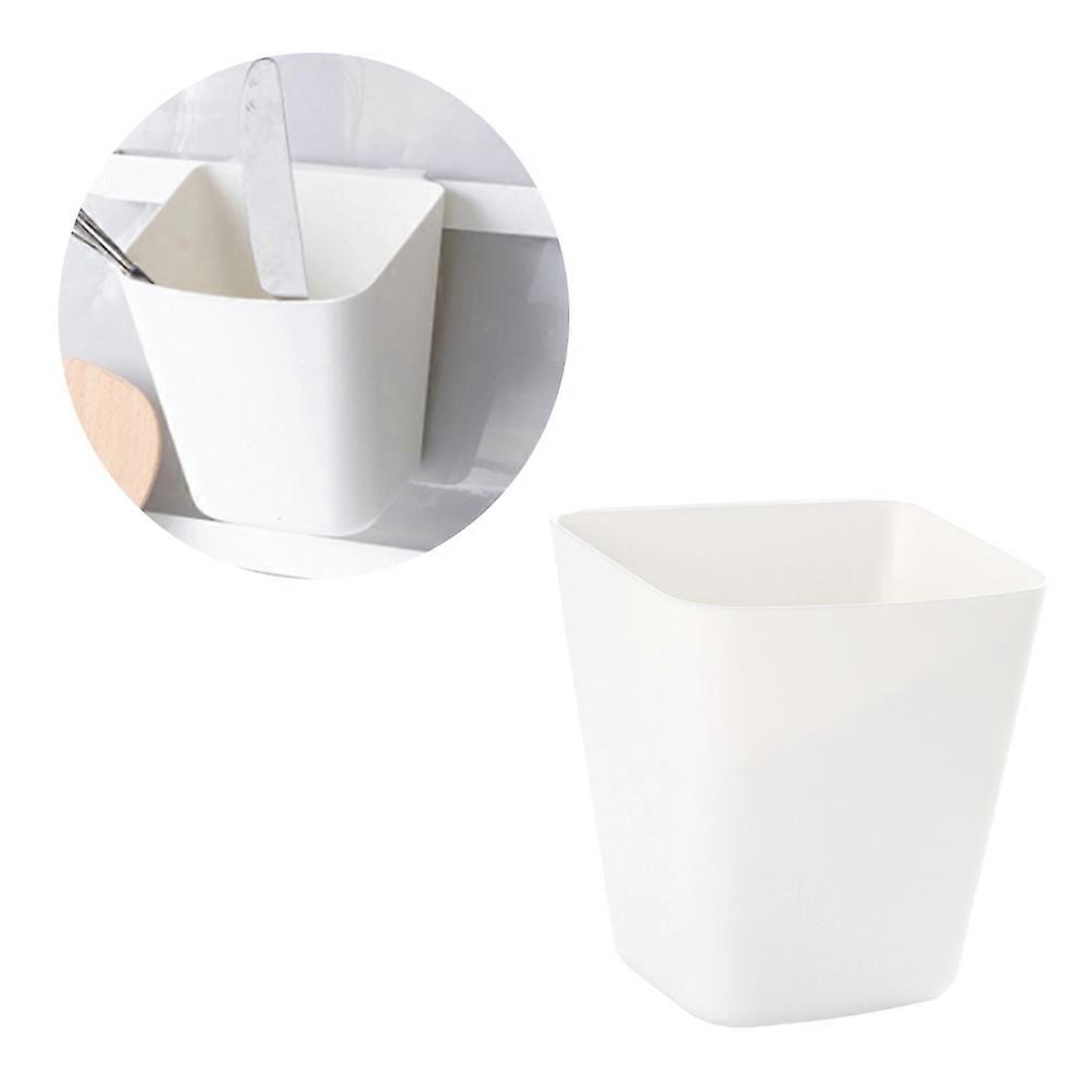 Mini Hanging Storage Basket 3Pcs For Kitchen Office Tableware Home Organization Rectangular White Design