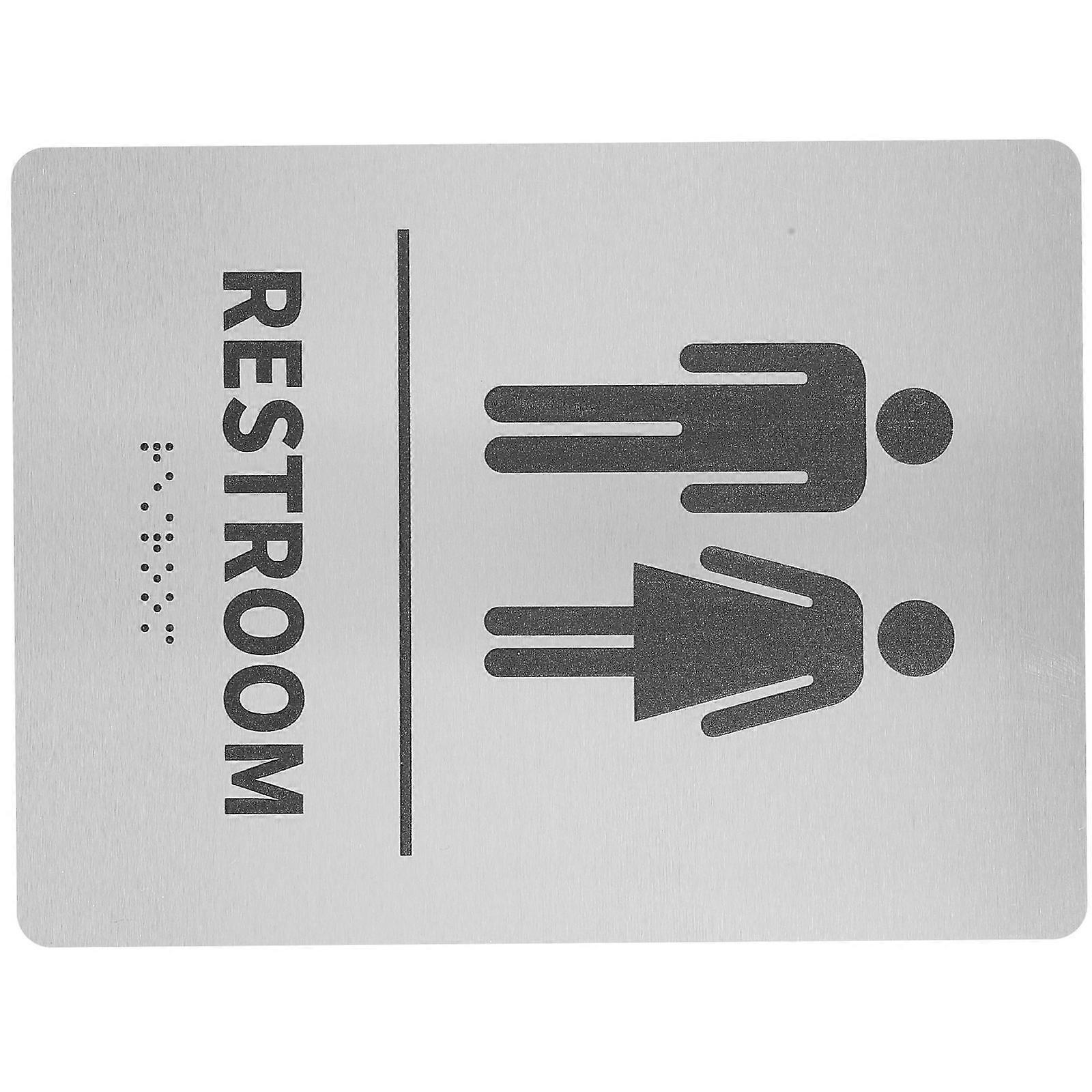 Bathroom Accessories Set 2Pcs Rectangular Toilet Notice Plaque For Office And Home With ADA Certified Technology