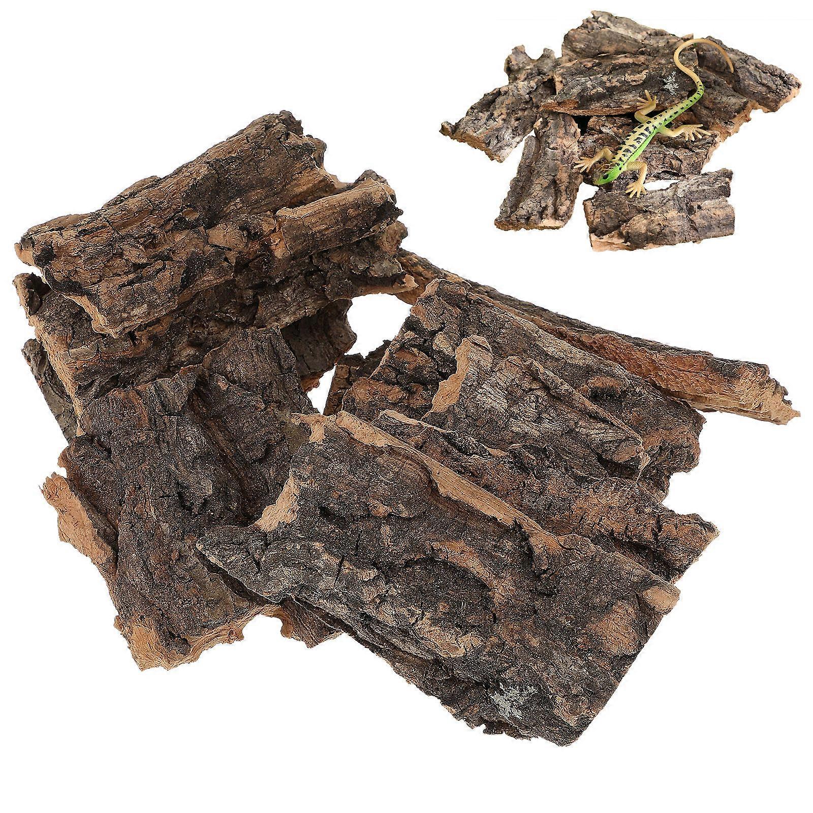 Terrarium Tree Bark Reptile Bark Platform for Climbing 20Pcs Coffee