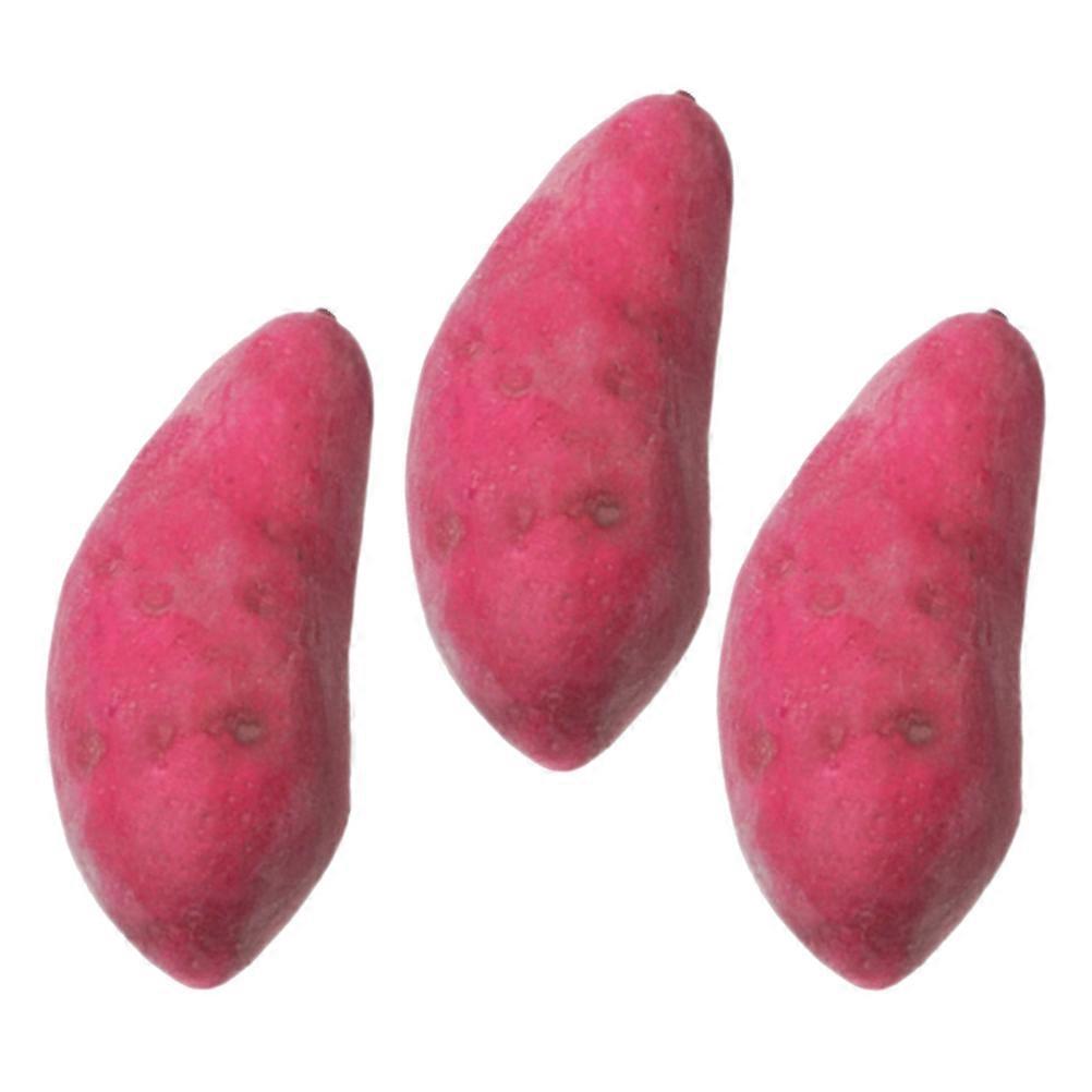 Fake Sweet Potato 12Pcs For Vegetable Store Display And Photo Shoots Realistic Purple Foam Design