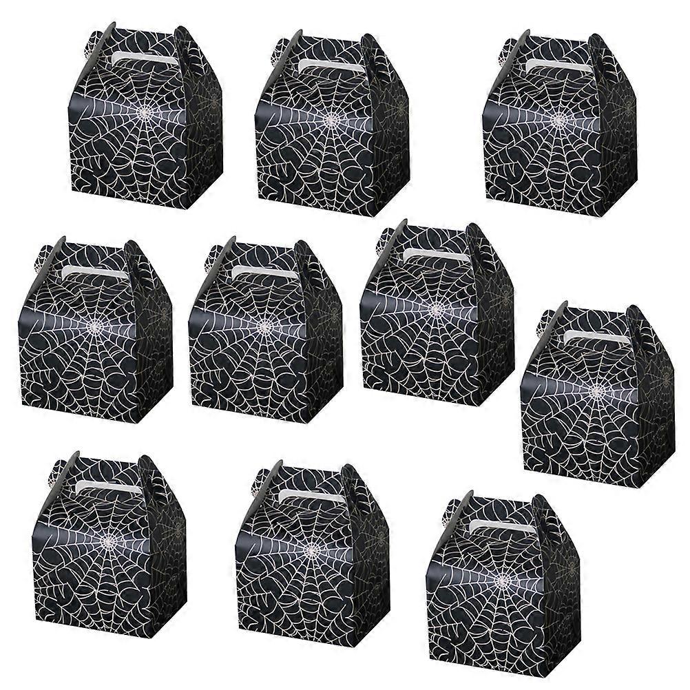Halloween Candy Boxes Candy Box Favor 10Pcs Black Spider Web Pattern
