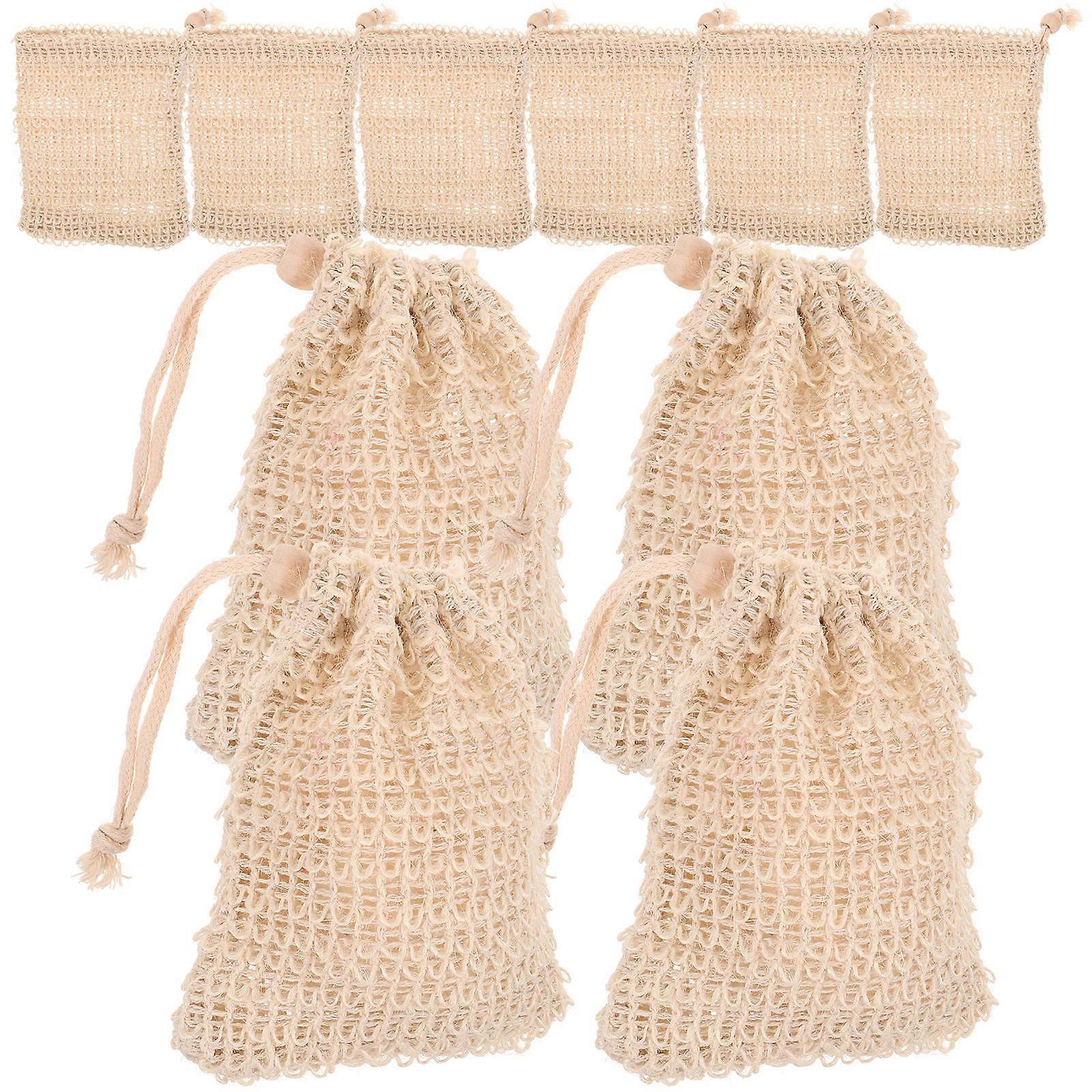 Khaki Soap Foaming Pouches for Shower Use 10Pcs Bags