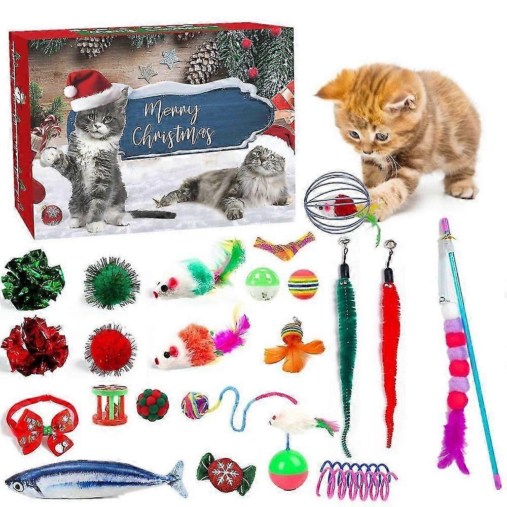 2025 Christmas Cat Advent Calendar with 24 Interactive Toys for Daily Countdown