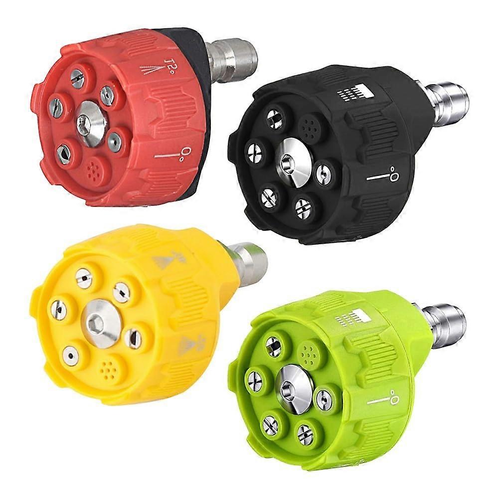 Pressure 6 In 1 Spray Nozzle For 14Inch Pressure Washers Quick Changeover With Multiple Settings Green 040