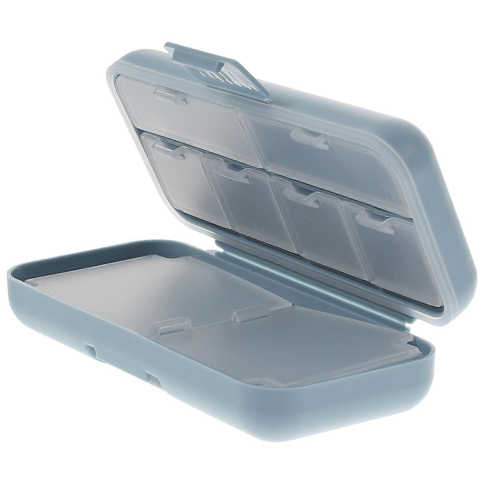 Travel Medicine Storage Box for Pills 2Pcs Double-Deck Plastic Organizer