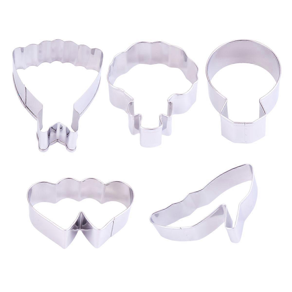 Cookie Cutters Love Shape for Valentines Day 10Pcs Silver Baking Tool