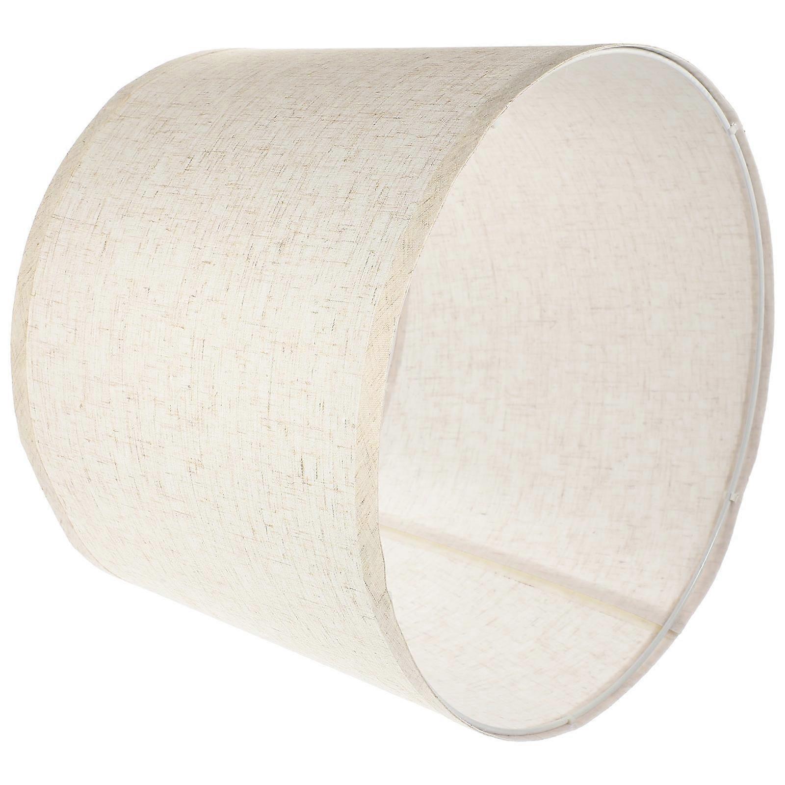 Household Linen Lampshade Table Lamp Shade with Iron Frame Beige