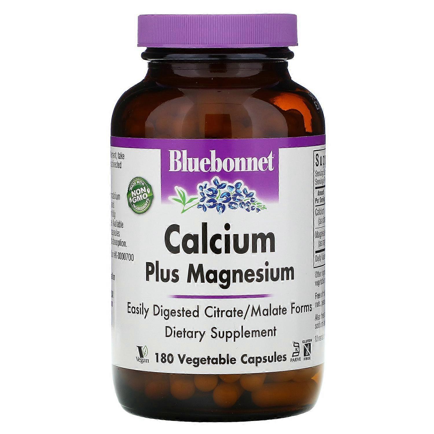 Bluebonnet Nutrition, Calcium Plus Magnesium, 180 Vcaps