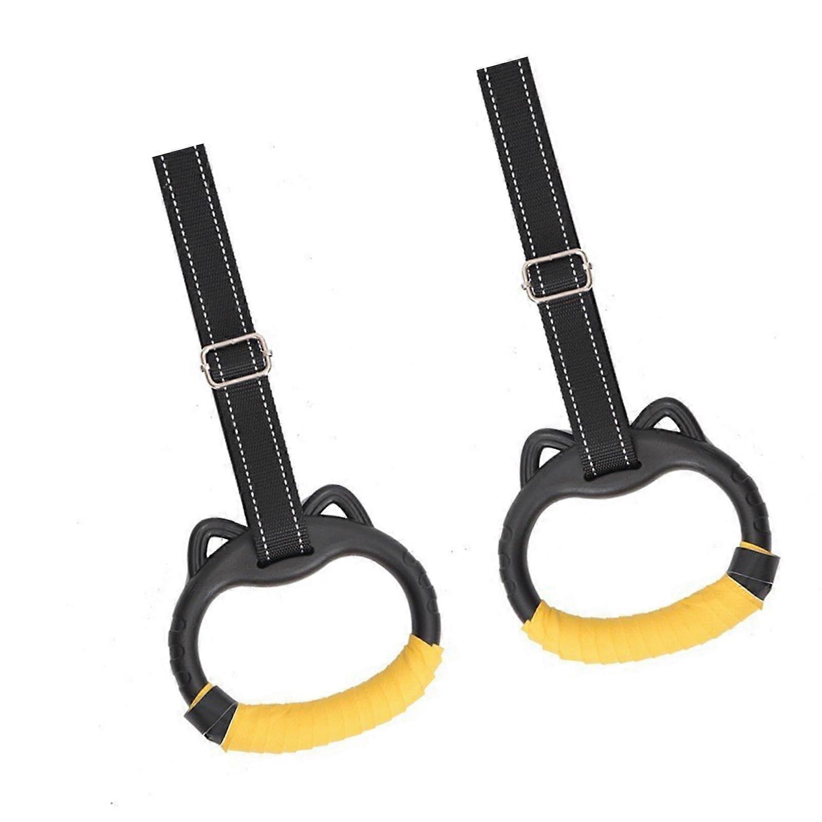 Gymnastics Rings Indoor 1 Pair Set For Home Exercise Pull Up Kids Fitness Training Equipment