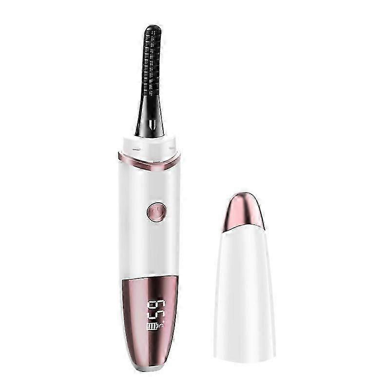 Heated Eyelash Curler - Quick Heats Up in 10 Seconds - Lasts 24 Hours - Rechargeable Electric Eyelash Curler, C-Type, 4 Heating Modes, Anti-Scalding M