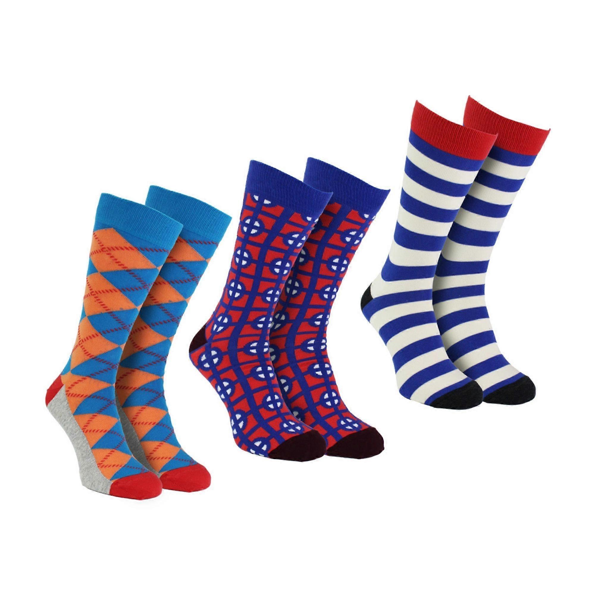Happy Socks - 3 Pack Mens Target Patterned Socks