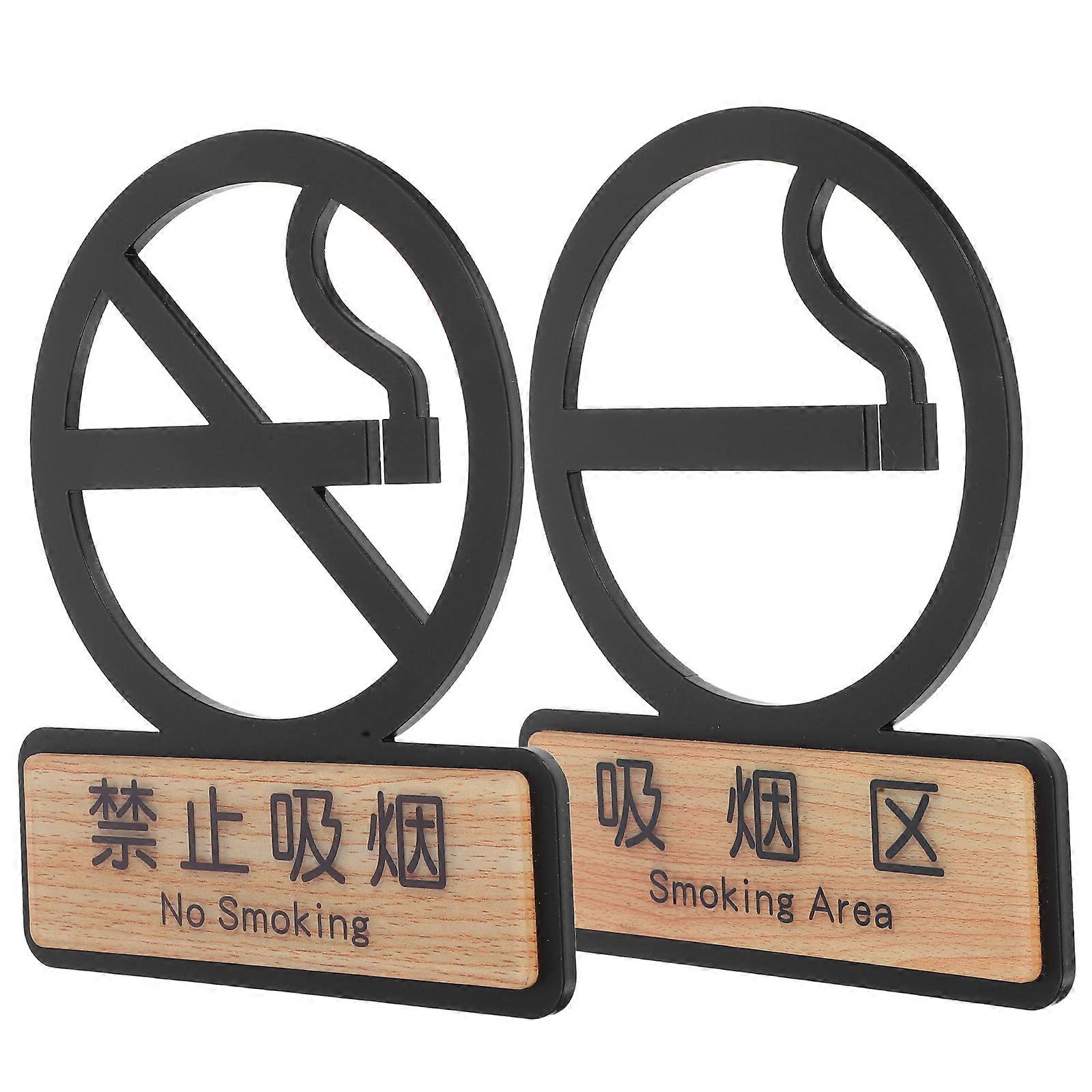 No Smoking Acrylic Wall Sign for Office Use 8Pcs Assorted Color