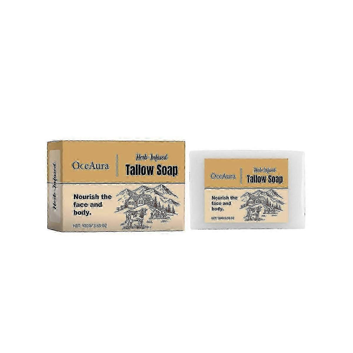 OceAura Milk Flavored Tallow Soap Moisturizes And Cleanses Pores With Bath Soap For Delicate Skin