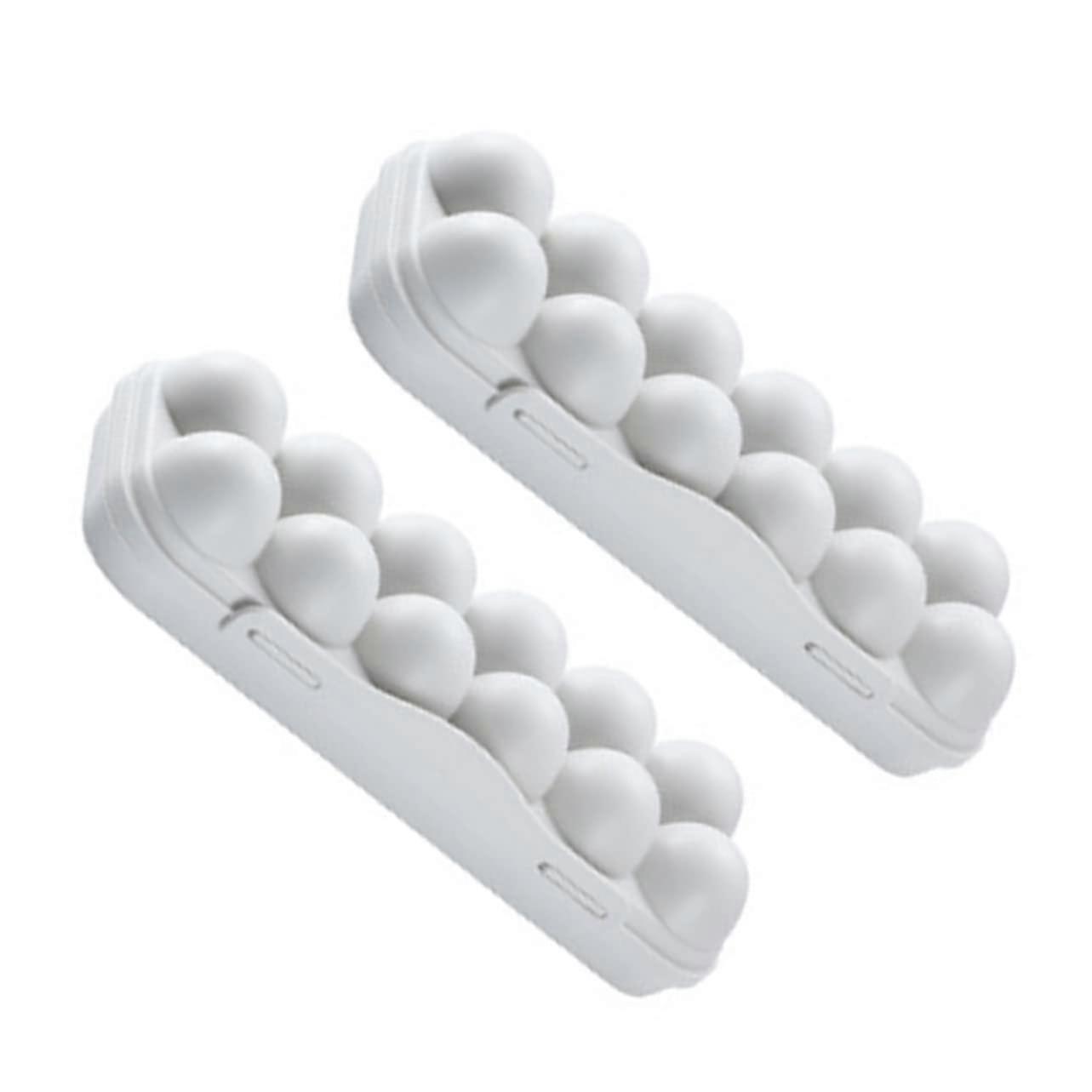 Egg Carrier 2Pc Stackable Holders For Refrigerator Fresh Keeping Box Durable Egg Storage Container Kitchen Organizer