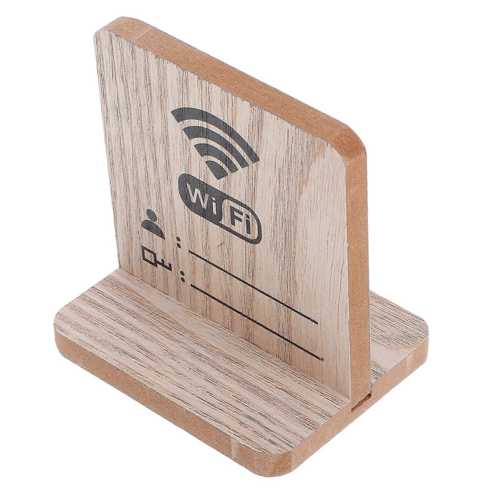 WiFi Password Wooden Sign for Business Display 2Pcs for Home and Restaurant Decor