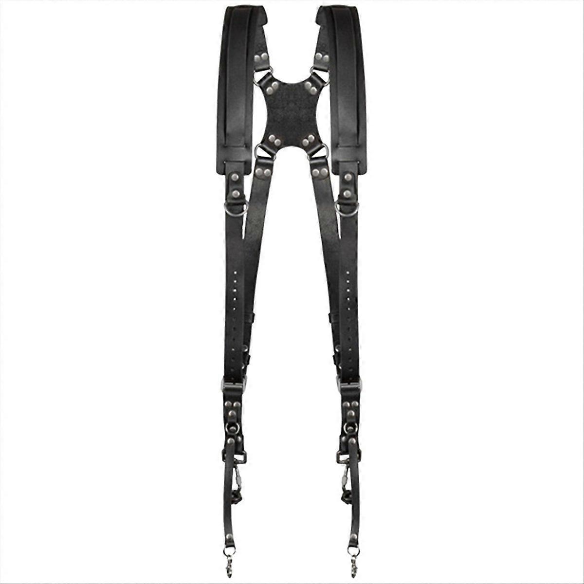 Double Shoulder Camera Strap Adjustable Camera Shoulder Belt Black