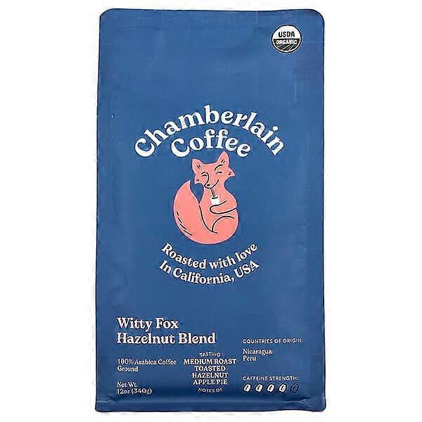 Chamberlain Coffee, Witty Fox Hazelnut Blend, Ground, Medium Roast, 12 oz (340 g)
