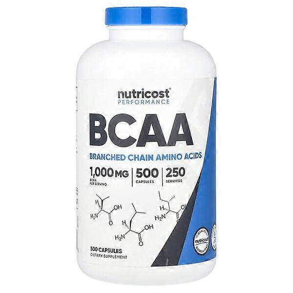 Nutricost, Performance, BCAA, 500 Capsules (500 mg per Capsule)