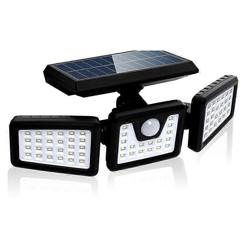 LED Solar Floodlight, 70 LEDs Outdoor Motion Sensor Light with 3 Heads,