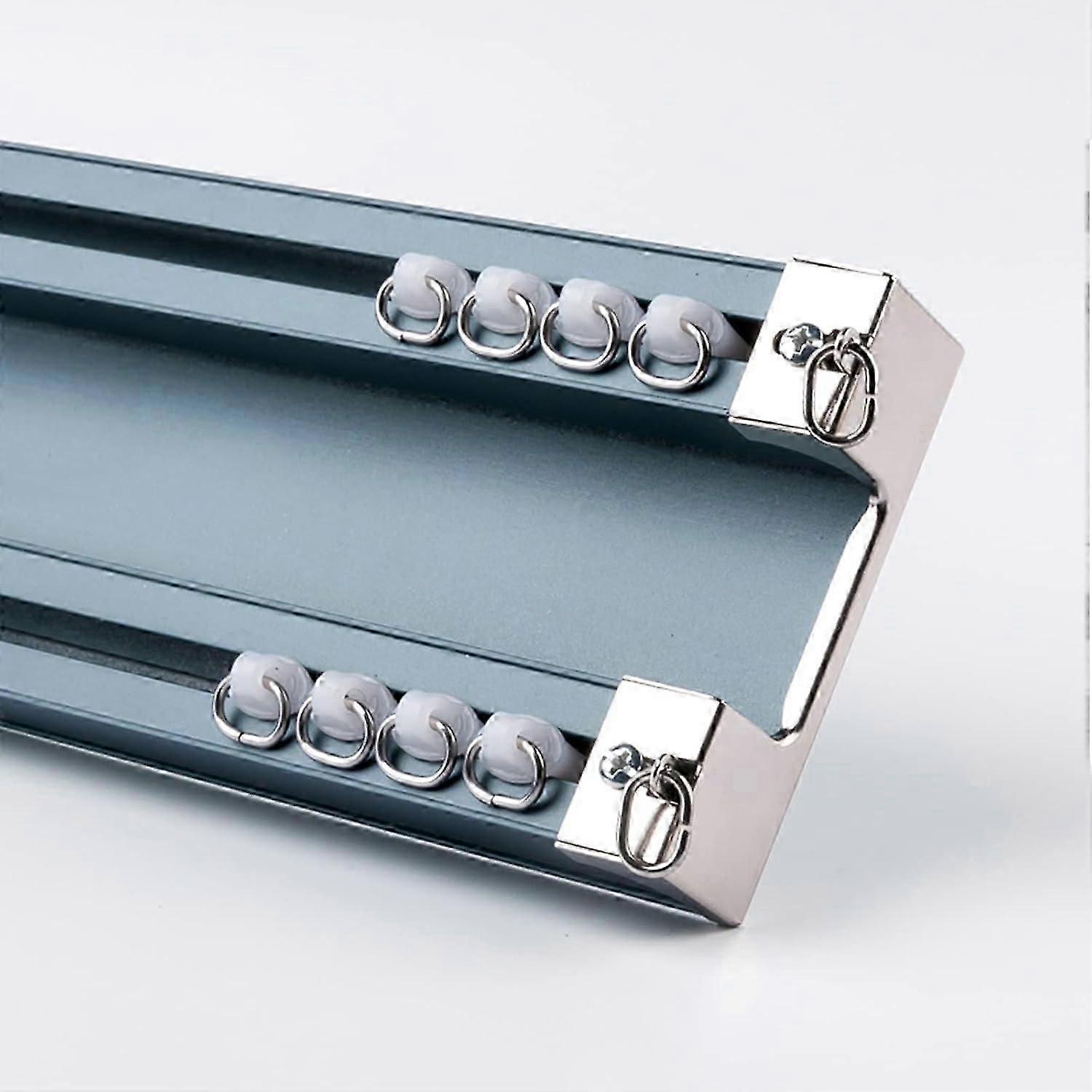 Dutyain Connection Double Track für Raumteiler-Deckeninstallation Wohnzimmer Schlafzimmer Aluminiumlegierungsschiene (C, 13,1 Fuß / 400 cm)