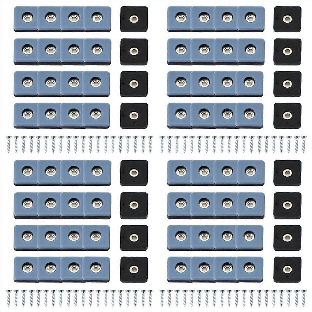 20Pcs for Carpet PTF Square Furniture Moving Slider 25Mm with Screws