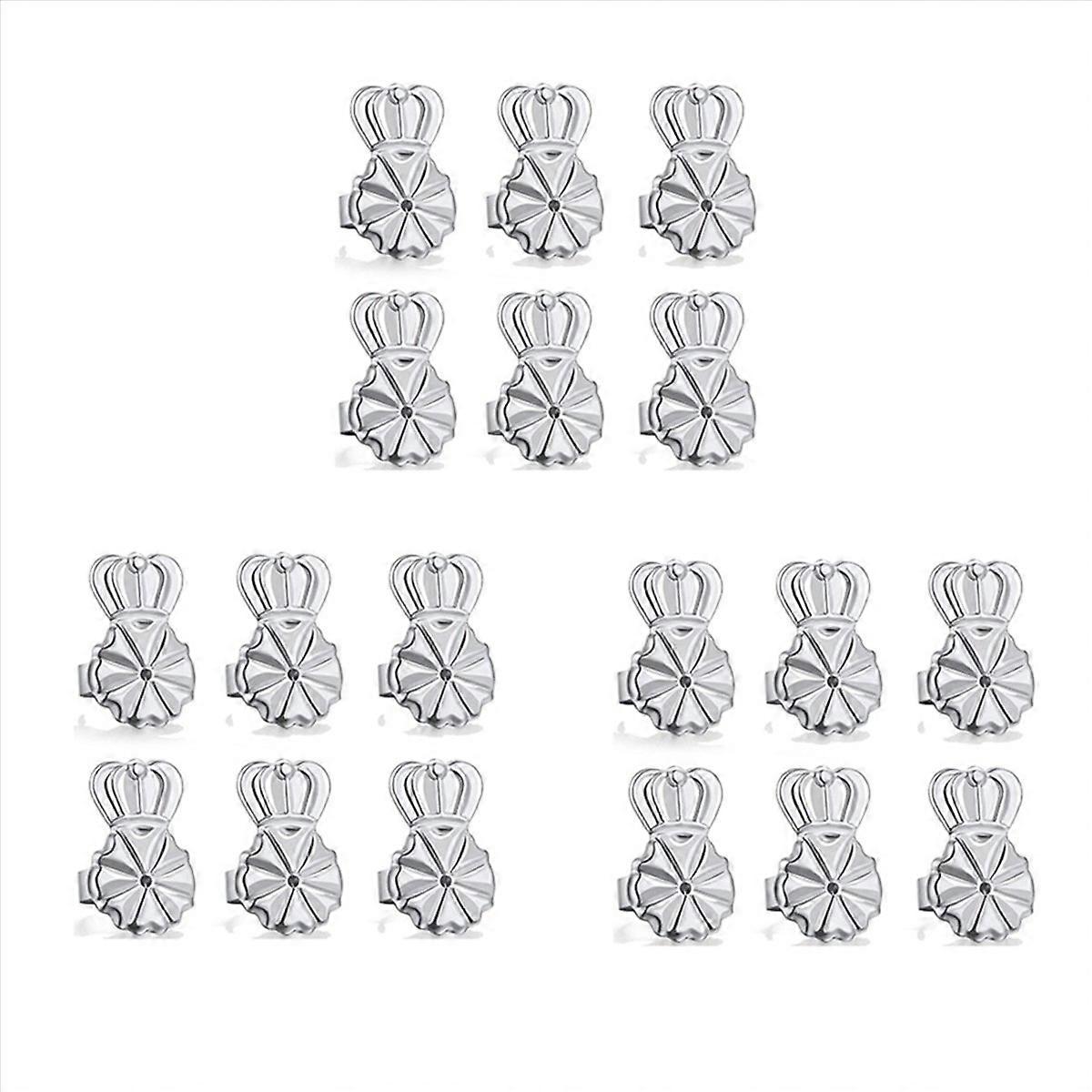 3-Pairs Earring Backs,Earring Backs Lifter(Silver)