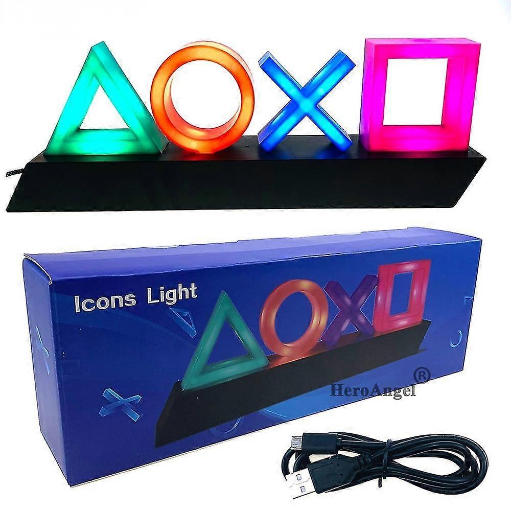 For Ps4 For Playstation Player Commercial Colorful Lighting Voice Control Game Icon Light