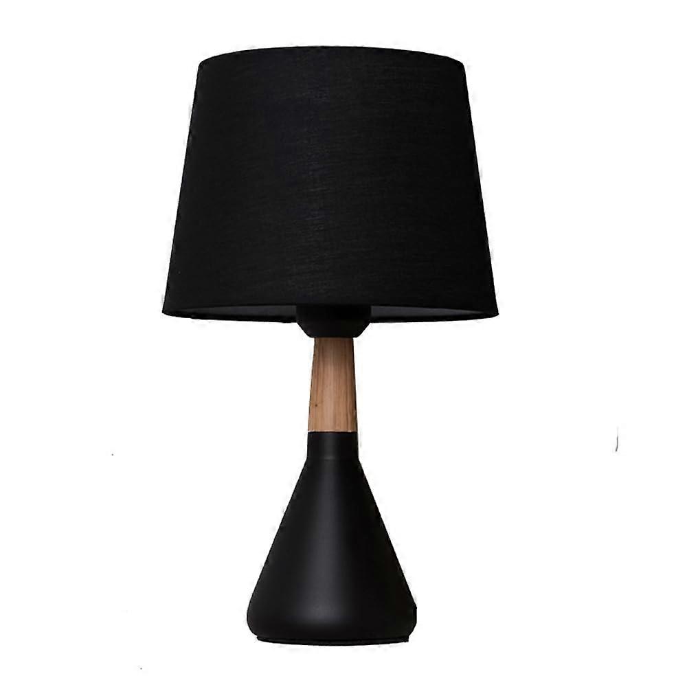 Modern Minimalist Desk Lamp Wooden Art With Fabric Shade Bedside Table Lamp For Bedroom And Study Room Warm Ambient Lamp