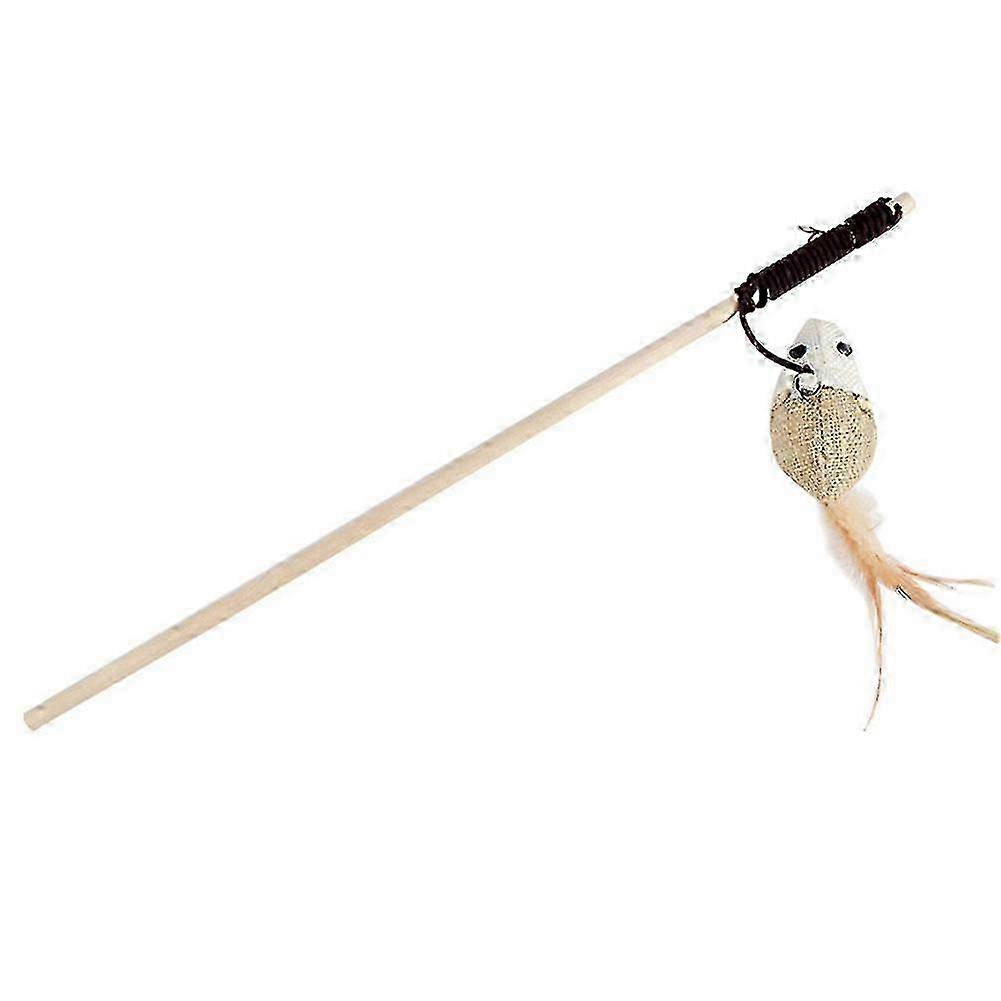 Animal Design Cat Bell Toy Elastic Rod Stick for Interactive Play miao4