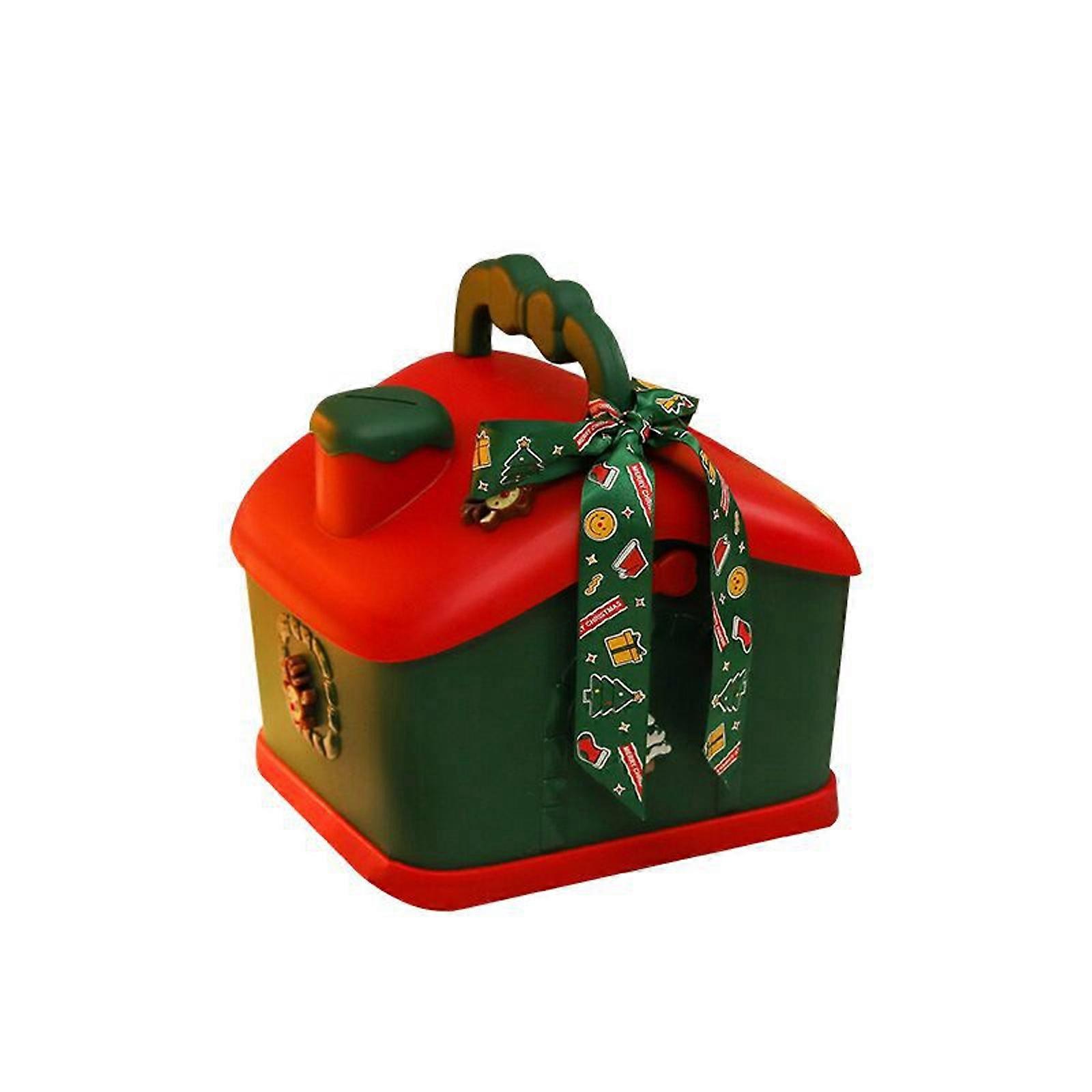 Christmas Cabin Shape Saving Box for Toddler Learn to Save Money for Birthday Parties and Holiday Celebration Gifting Multicolor